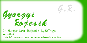 gyorgyi rojcsik business card